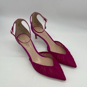 Giorgio Armani Pink Kitten Heel Mesh Pumps